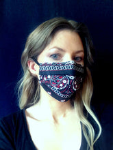 Load image into Gallery viewer, Cotton face mask Bandana print - ready to ship