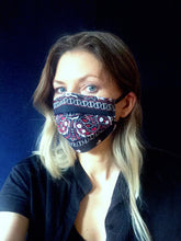 Load image into Gallery viewer, Cotton face mask Bandana print - ready to ship