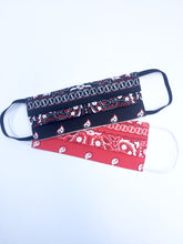 Load image into Gallery viewer, Cotton face mask Bandana print - ready to ship