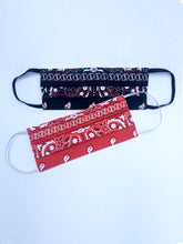 Load image into Gallery viewer, Cotton face mask Bandana print - ready to ship