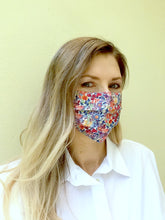 Load image into Gallery viewer, Cotton & Silk fabric face mask - ready to ship