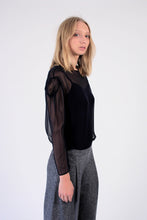 Load image into Gallery viewer, Silk Chiffon Blouse with separate top