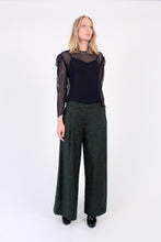 Load image into Gallery viewer, Wool blend Wide-Leg Pants - Green