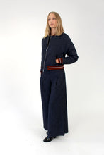 Load image into Gallery viewer, Wool vintage style padded Bomber - Navy