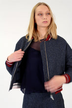 Load image into Gallery viewer, Wool vintage style padded Bomber - Navy