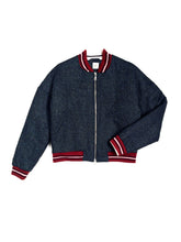 Load image into Gallery viewer, Wool vintage style padded Bomber - Navy