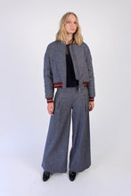 Load image into Gallery viewer, Wool vintage style padded Bomber - Blue