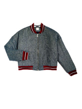 Load image into Gallery viewer, Wool vintage style padded Bomber - Blue