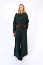 Load image into Gallery viewer, Wool blend Wide-Leg Pants - Green