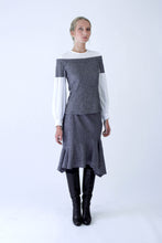 Load image into Gallery viewer, Wool blend lined Ruffled Skirt