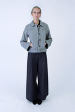 Load image into Gallery viewer, Jacket in mixed wool with zips all along sleeves - Light grey
