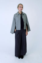Load image into Gallery viewer, Jacket in mixed wool with zips all along sleeves - Light grey