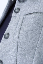 Load image into Gallery viewer, Jacket in mixed wool with zips all along sleeves - Light grey