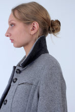Load image into Gallery viewer, Jacket in mixed wool with zips all along sleeves - Light grey