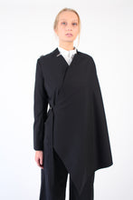 Load image into Gallery viewer, Tailored Jacket-cape in Italian wool - black