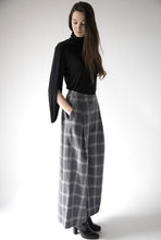 Load image into Gallery viewer, Checkered High waist Wide-leg pants - One-of-a-kind