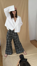 Load image into Gallery viewer, Checkered High waist Wide-leg pants - One-of-a-kind