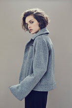 Load image into Gallery viewer, Jacket in mixed wool with zips all along sleeves - Light grey