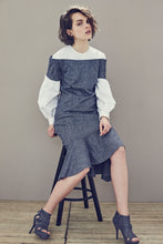 Load image into Gallery viewer, Wool blend lined Ruffled Skirt