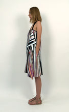 Load image into Gallery viewer, Multicolored Glitch Stripped Cotton Sundress