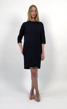 Load image into Gallery viewer, Cotton Piqué Navy Dress
