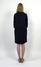 Load image into Gallery viewer, Cotton Piqué Navy Dress