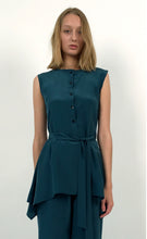 Load image into Gallery viewer, Teal Blue Silk Tunic Top