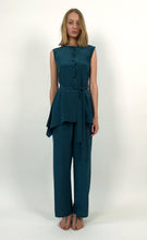 Load image into Gallery viewer, Teal Blue Silk Tunic Top