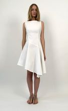Load image into Gallery viewer, Off-white Cotton Piqué Asymmetric Dress