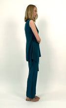 Load image into Gallery viewer, Teal Blue Silk Tunic Top