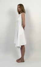 Load image into Gallery viewer, Off-white Cotton Piqué Asymmetric Dress