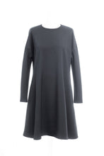 Load image into Gallery viewer, Anthracite Mixed wool A-Line long sleeves Dress - One-of-a-kind
