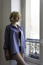 Load image into Gallery viewer, Nobu Cotton Oversized Shirt - Prussian Blue
