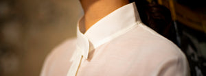 Silk-Wool stand collar Shirt