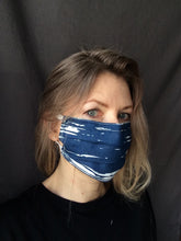 Load image into Gallery viewer, Fabric face mask - blue collection - ready to ship
