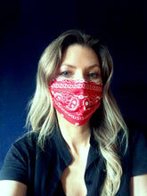 Load image into Gallery viewer, Cotton face mask Bandana print - ready to ship
