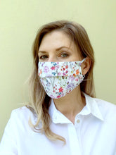 Load image into Gallery viewer, Cotton &amp; Silk fabric face mask - ready to ship
