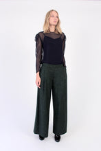Load image into Gallery viewer, Wool blend Wide-Leg Pants - Green
