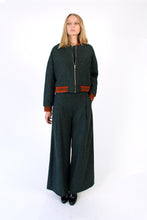 Load image into Gallery viewer, Wool blend Wide-Leg Pants - Green
