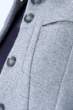 Load image into Gallery viewer, Jacket in mixed wool with zips all along sleeves - Light grey
