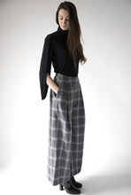 Load image into Gallery viewer, Checkered High waist Wide-leg pants - One-of-a-kind
