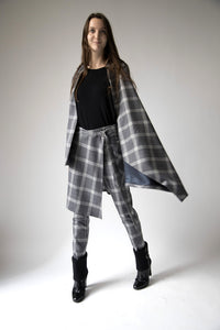 Virgin Wool Checkered Skirt - One-of-a-kind