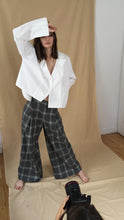 Load image into Gallery viewer, Checkered High waist Wide-leg pants - One-of-a-kind
