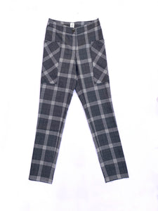Fitted Checkered High waist pants - One-of-a-kind