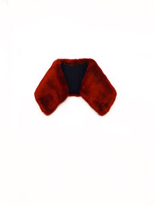 Faux Fur Red Collar - One-of-a-kind