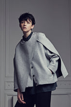 Load image into Gallery viewer, Grey Mixed Wool Cape/Vest - One-of-a-kind
