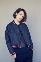 Load image into Gallery viewer, Wool vintage style padded Bomber - Navy
