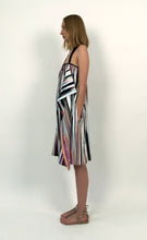 Load image into Gallery viewer, Multicolored Glitch Stripped Cotton Sundress
