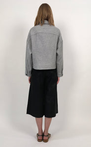 Mixed-wool Oversized Denim style Jacket