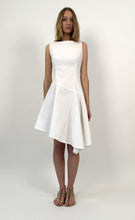 Load image into Gallery viewer, Off-white Cotton Piqué Asymmetric Dress
